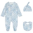 Baby Boys Blue & White Babygrow Gift Set, 1, hi-res