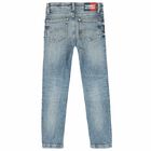 Boys Blue Slim Fit Jeans, 1, hi-res