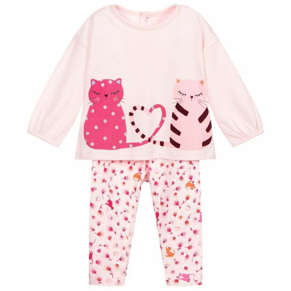 Catimini Baby Girls Pink Leggings Set Junior Couture USA