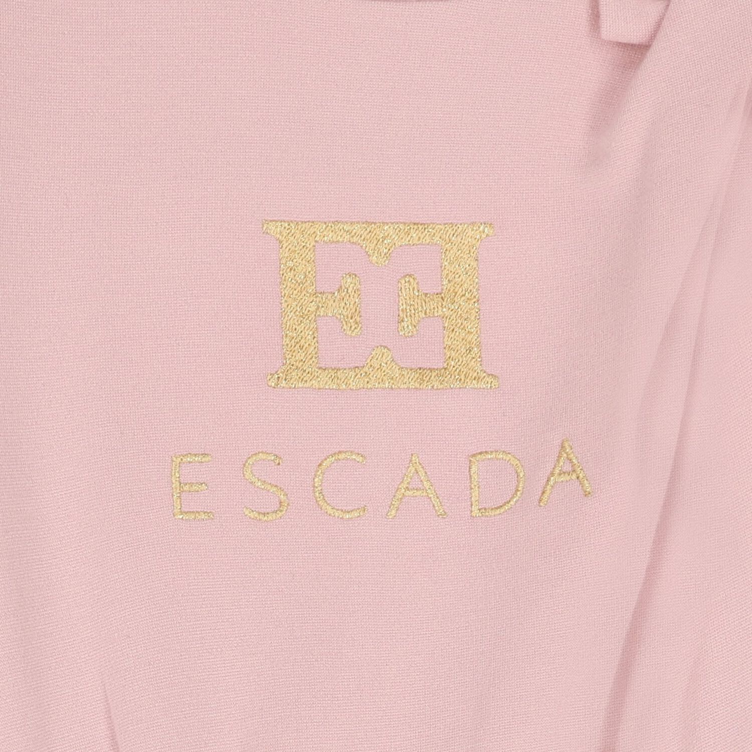 Younger Girls Pink & Gold Logo Dress, 2, hi-res