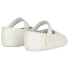 Baby Girls White Leather Pre Walker Shoes, 3, hi-res