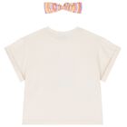 Girls Ivory T-Shirt & Headband Set, 1, hi-res