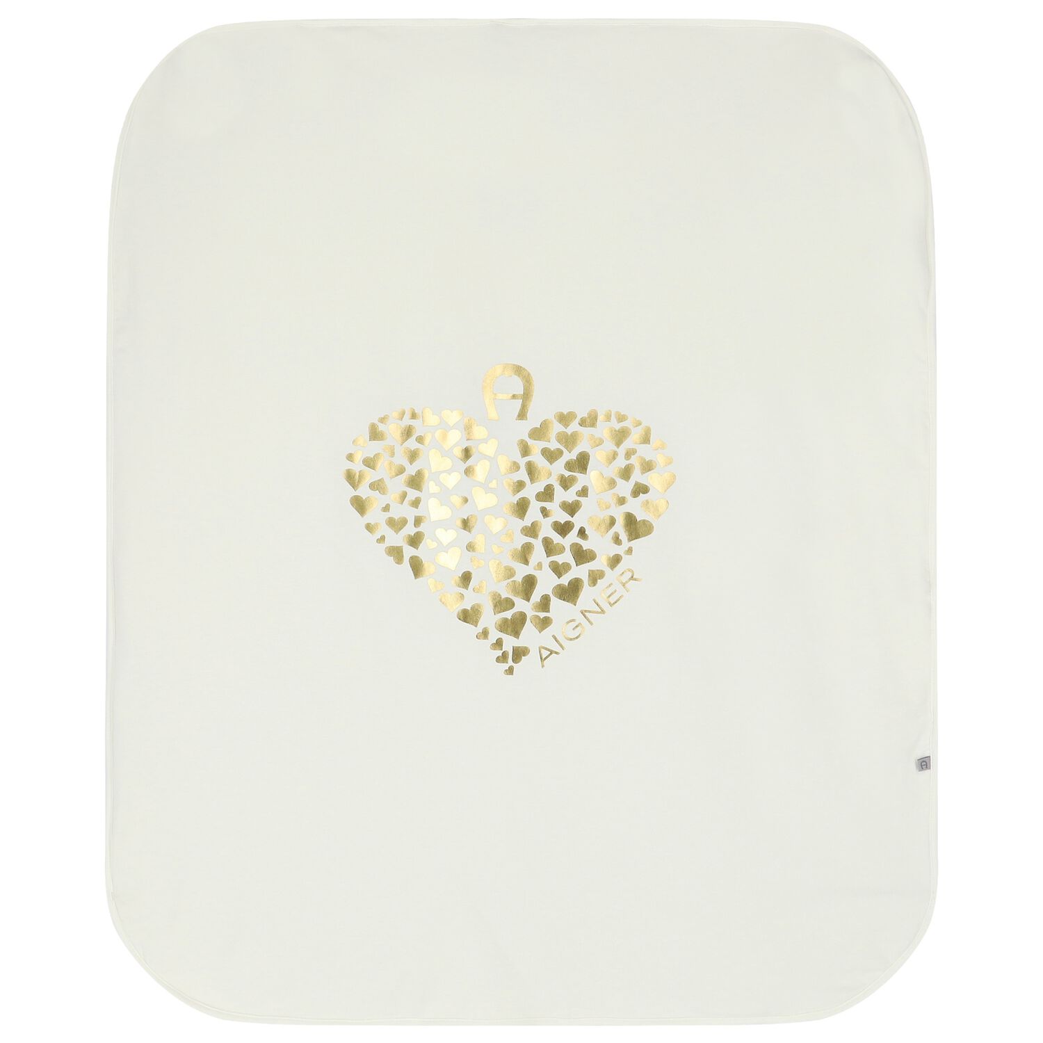 بطانية بنات بالشعار وطبعة قلب باللون العاجى, 1, hi-res