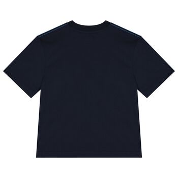 Boys Navy Blue Logo T-Shirt