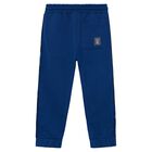 Boys Blue Camouflage Joggers, 1, hi-res