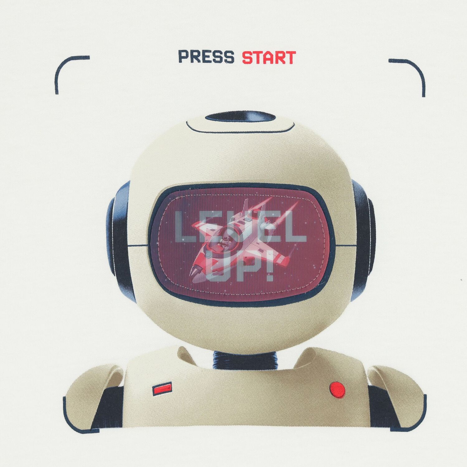 Boys Ivory Robot T-Shirt, 1, hi-res