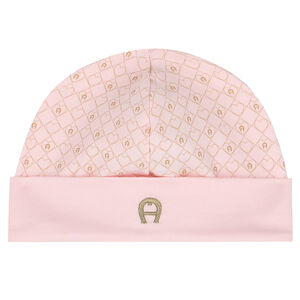 Pink & Gold Logo Baby Hat