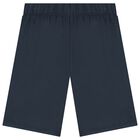 ملابس نوم بشعار باللونين الأبيض و الكحلي للأولاد, 1, hi-res