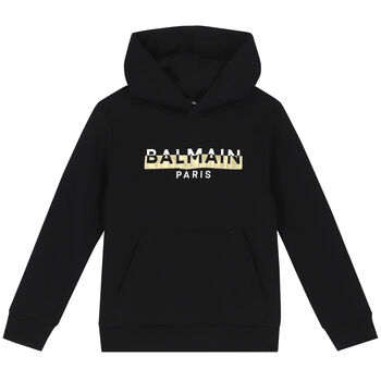 Black Logo Hooded Top