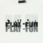 Girls White Printed Long Sleeve Top, 1, hi-res