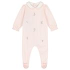 Baby Girls Pink Floral Babygrow, 1, hi-res