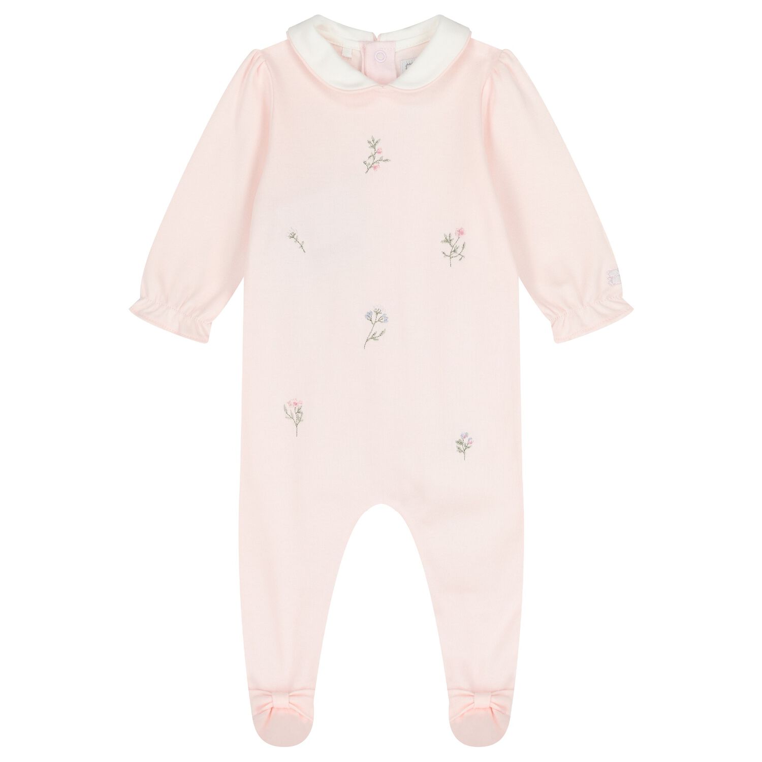 Baby Girls Pink Floral Babygrow, 1, hi-res image number null