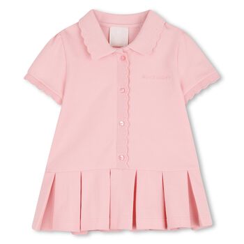 Younger Girls Pink Logo Polo Dress