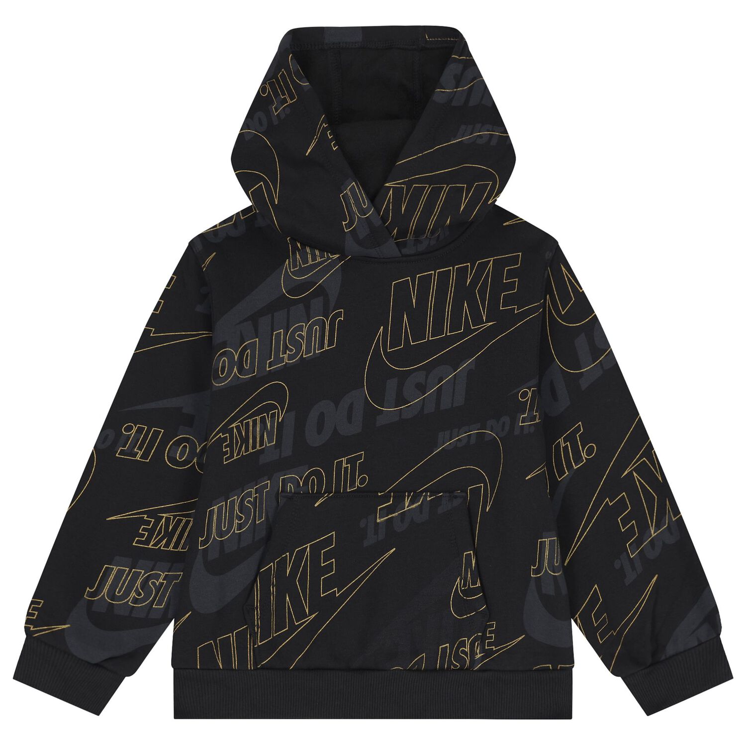 Boys Black Logo Tracksuit, 1, hi-res