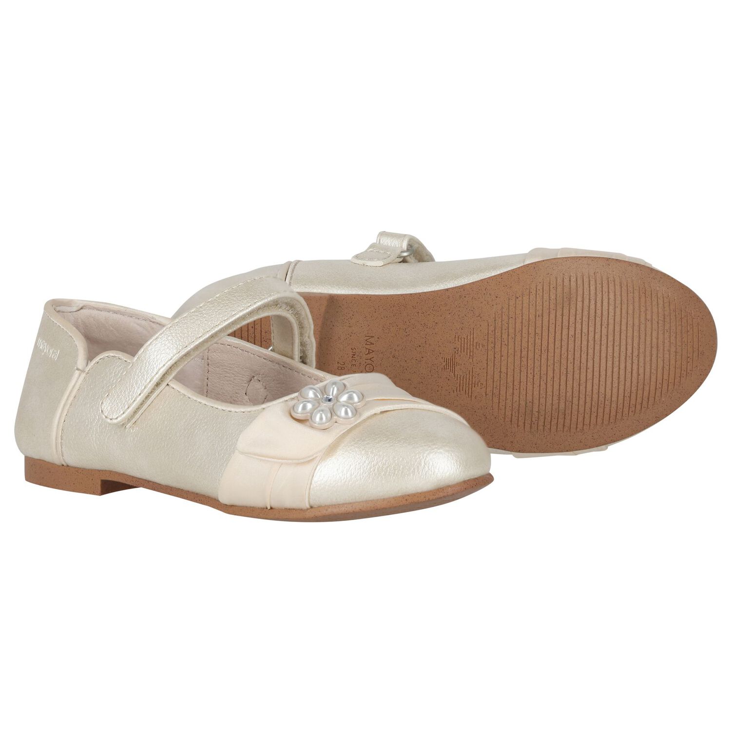 Girls Gold Embellished Shoes, 1, hi-res