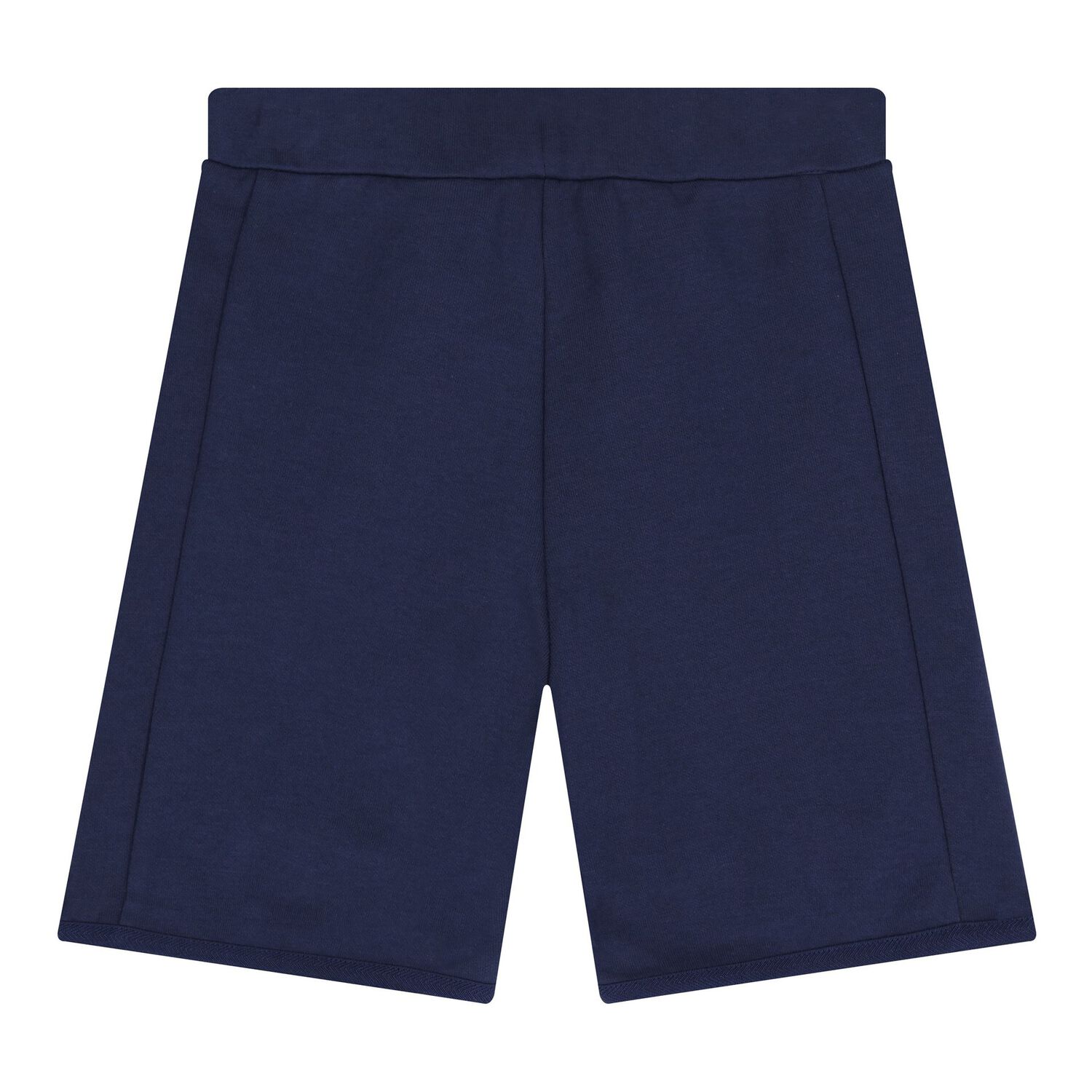 Baby Boys White & Navy Blue Logo Shorts Set, 1, hi-res