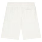 Boys White Logo Shorts, 1, hi-res