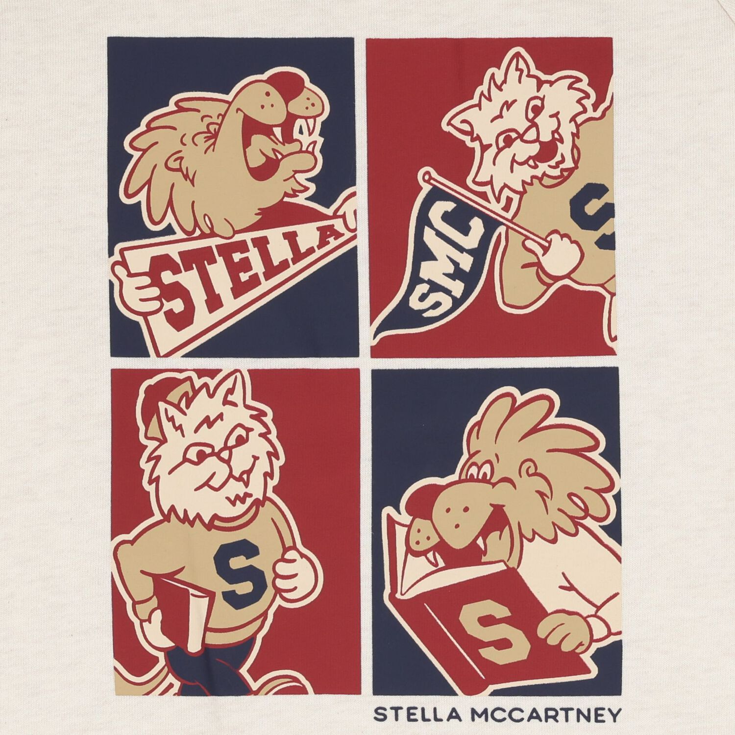 Boys Beige Lion & Tiger Sweatshirt, 1, hi-res