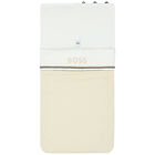 مدس بالشعار باللون البيج والابيض, 1, hi-res