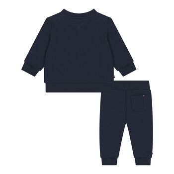 Baby Boys Navy Blue Logo Tracksuit 