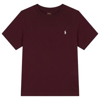 Boys Burgundy Logo T-Shirt