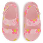 Girls Pink Floral Sandals, 1, hi-res