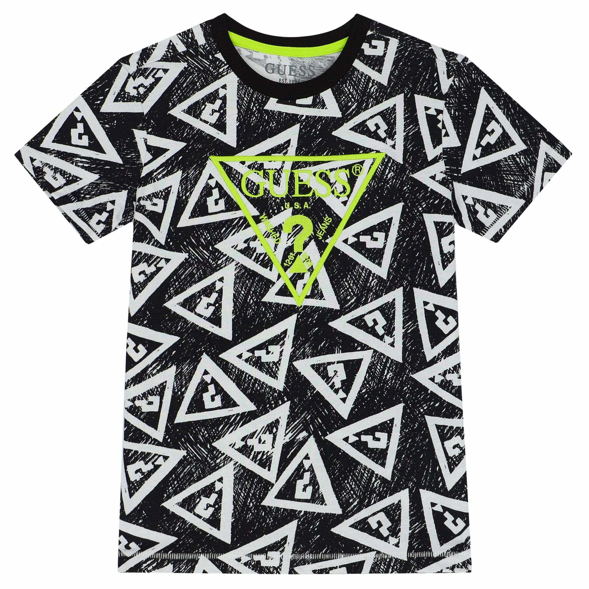 Black and white guess new arrivals t shirt