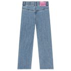 Girls Blue Denim Sequin Jeans, 1, hi-res