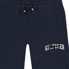 Boys Navy Blue Logo Joggers, 1, hi-res