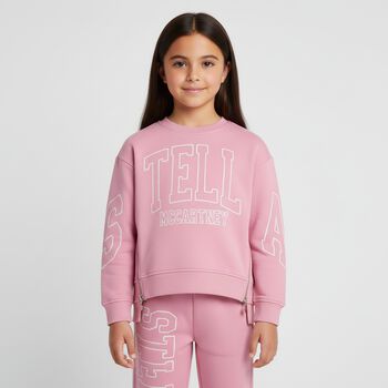 Girls Pink Logo Sweatshirt