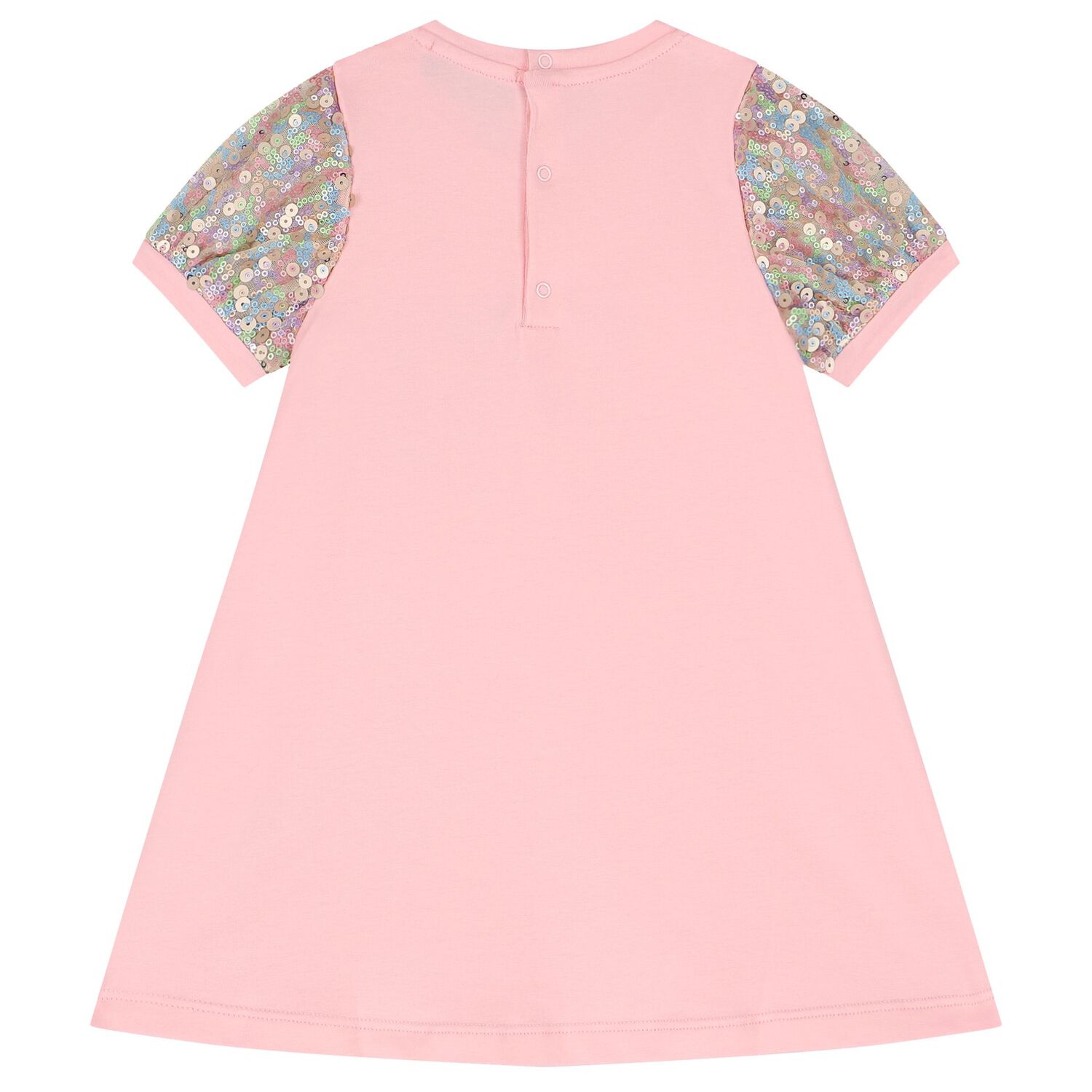 Younger Girls Pink Logo Heart Dress, 2, hi-res image number null