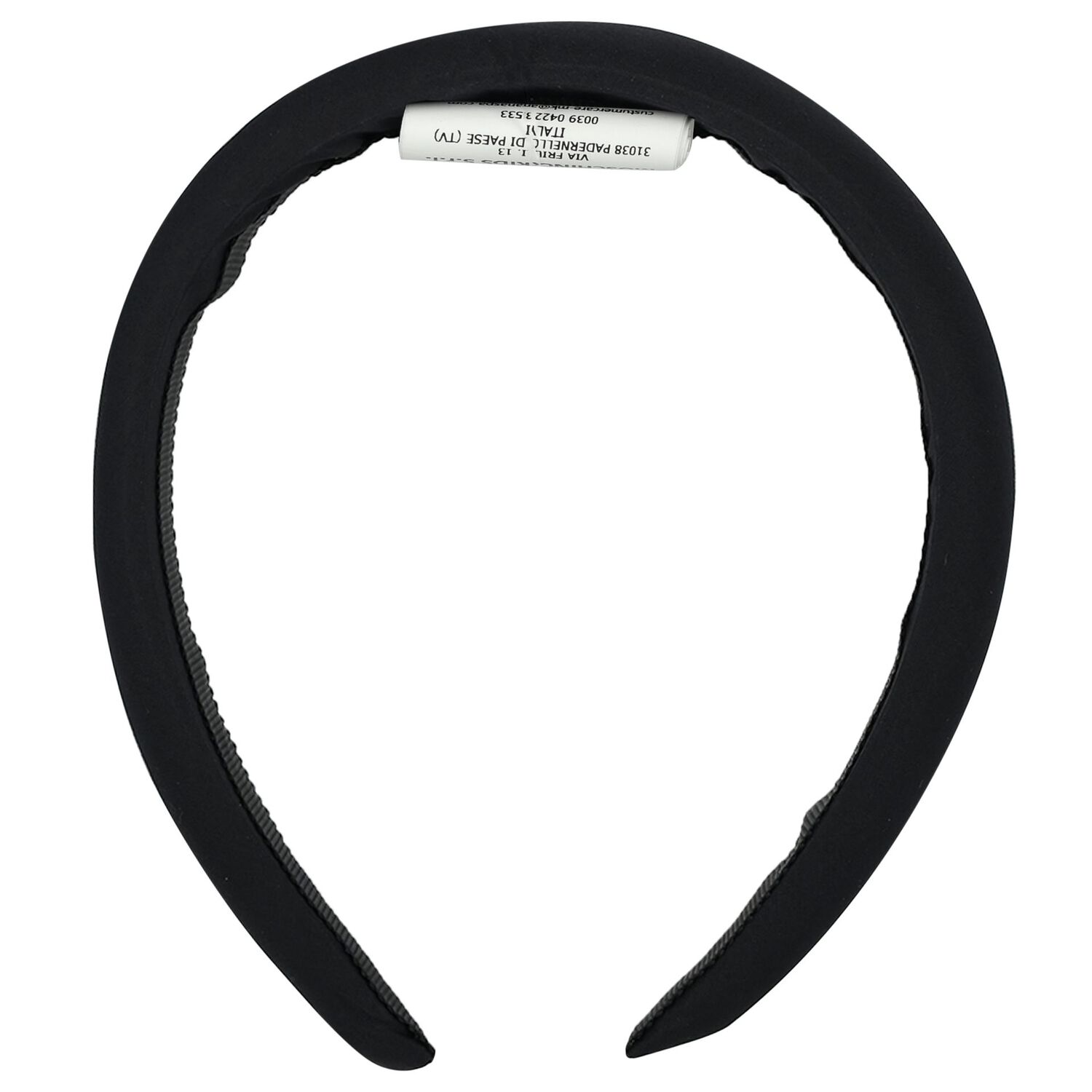 Girls Black Logo Padded Headband, 2, hi-res