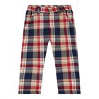 Baby Boys Multi-Coloured Check Trouser Set ( 3 Piece ), 1, hi-res