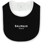 طقم أفرول بالشعار باللون الأسود والأبيض, 1, hi-res