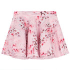 Girls Pink Floral Skirt, 1, hi-res