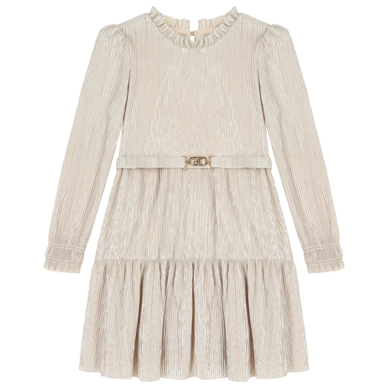 beige plisse dress football beaded earrings – basil boutique