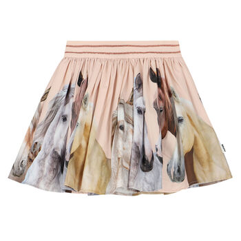 Girls Pink Horse Skirt