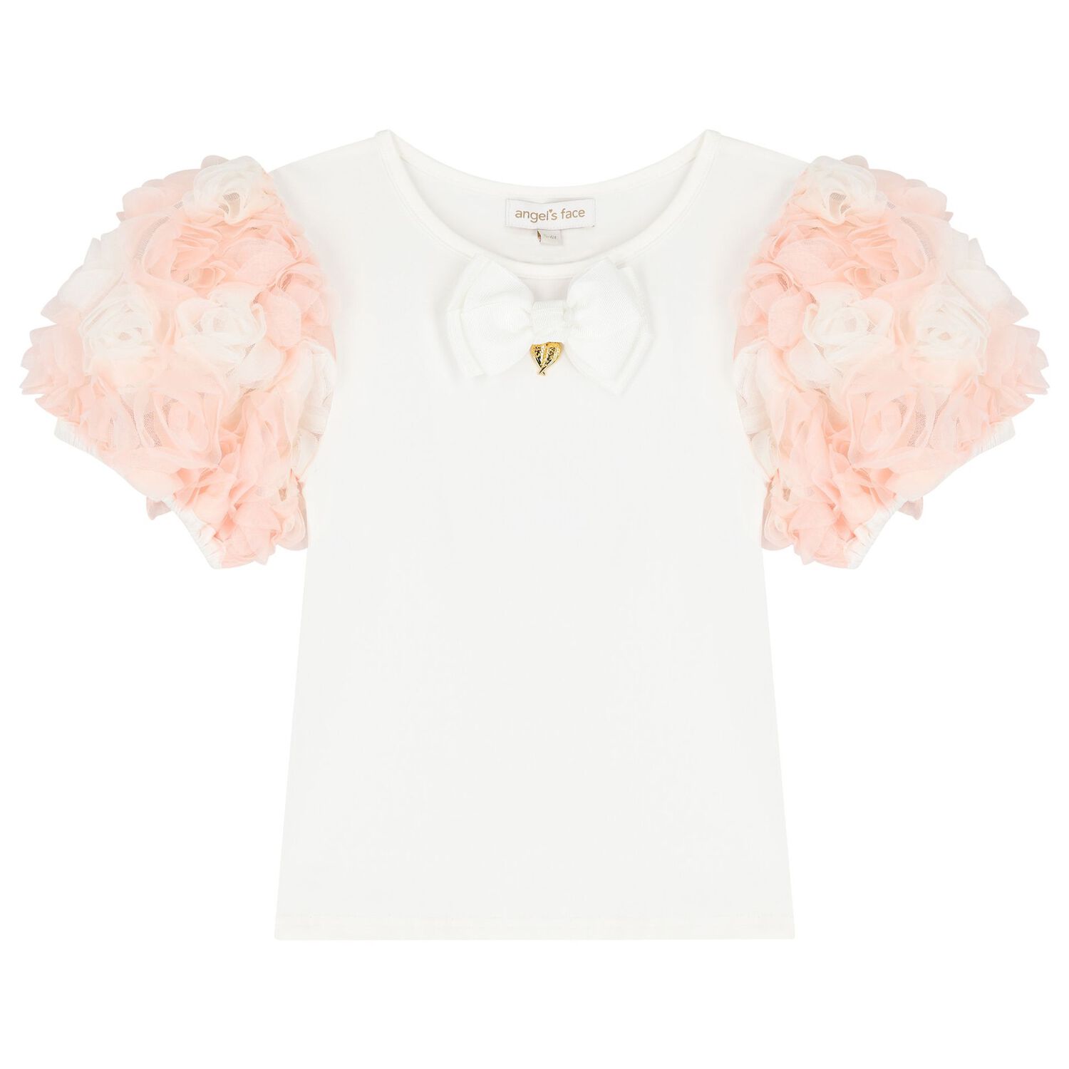 Girls Ivory & Pink Roses Skirt Set, 1, hi-res image number null