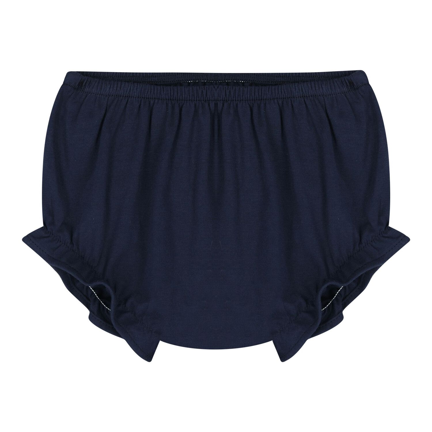 Baby Girls White & Navy Blue Dress Set, 1, hi-res