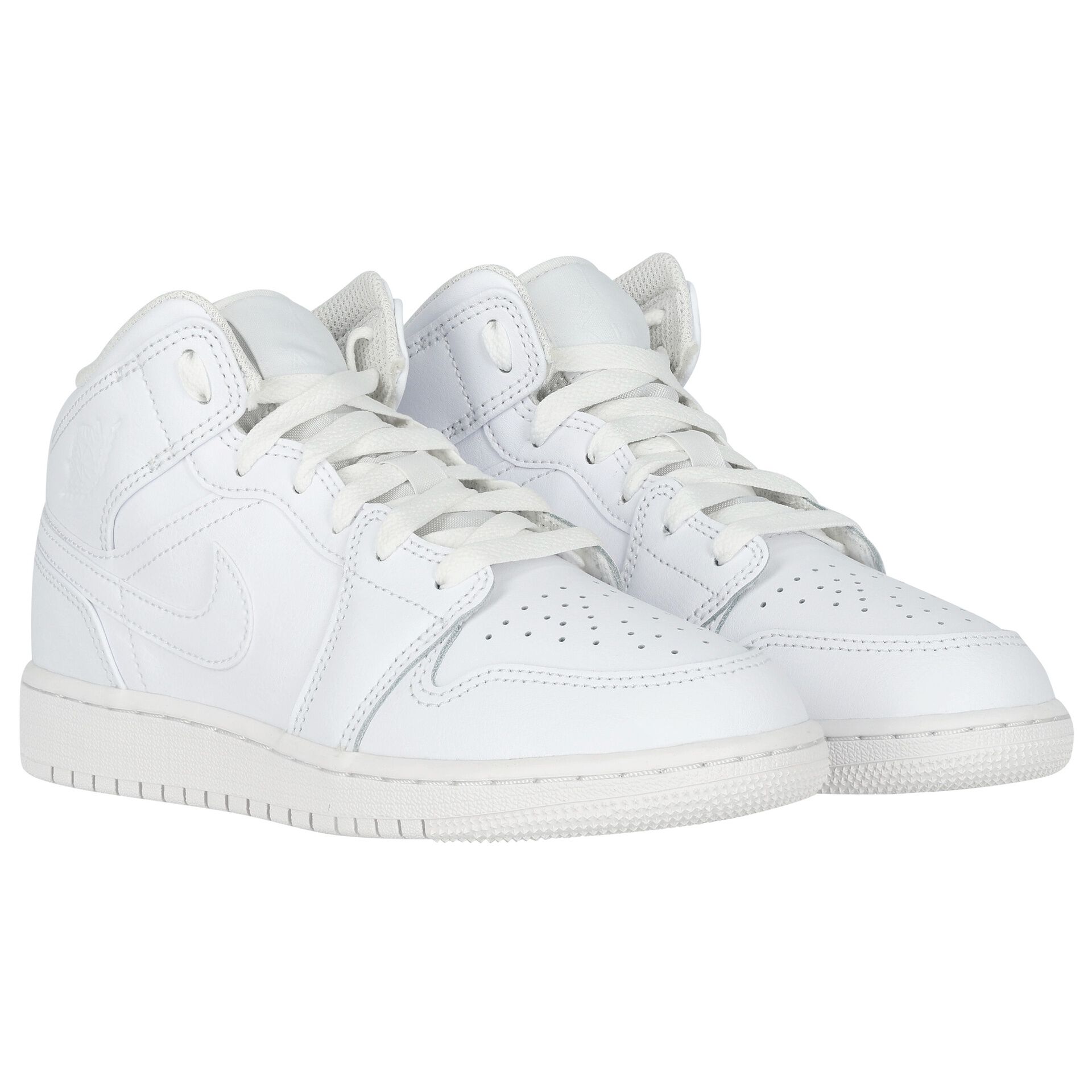 Nike Kids White Air Jordan 1 Mid Trainers | Junior Couture USA