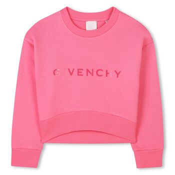 Girls Pink Logo Sweatshirt