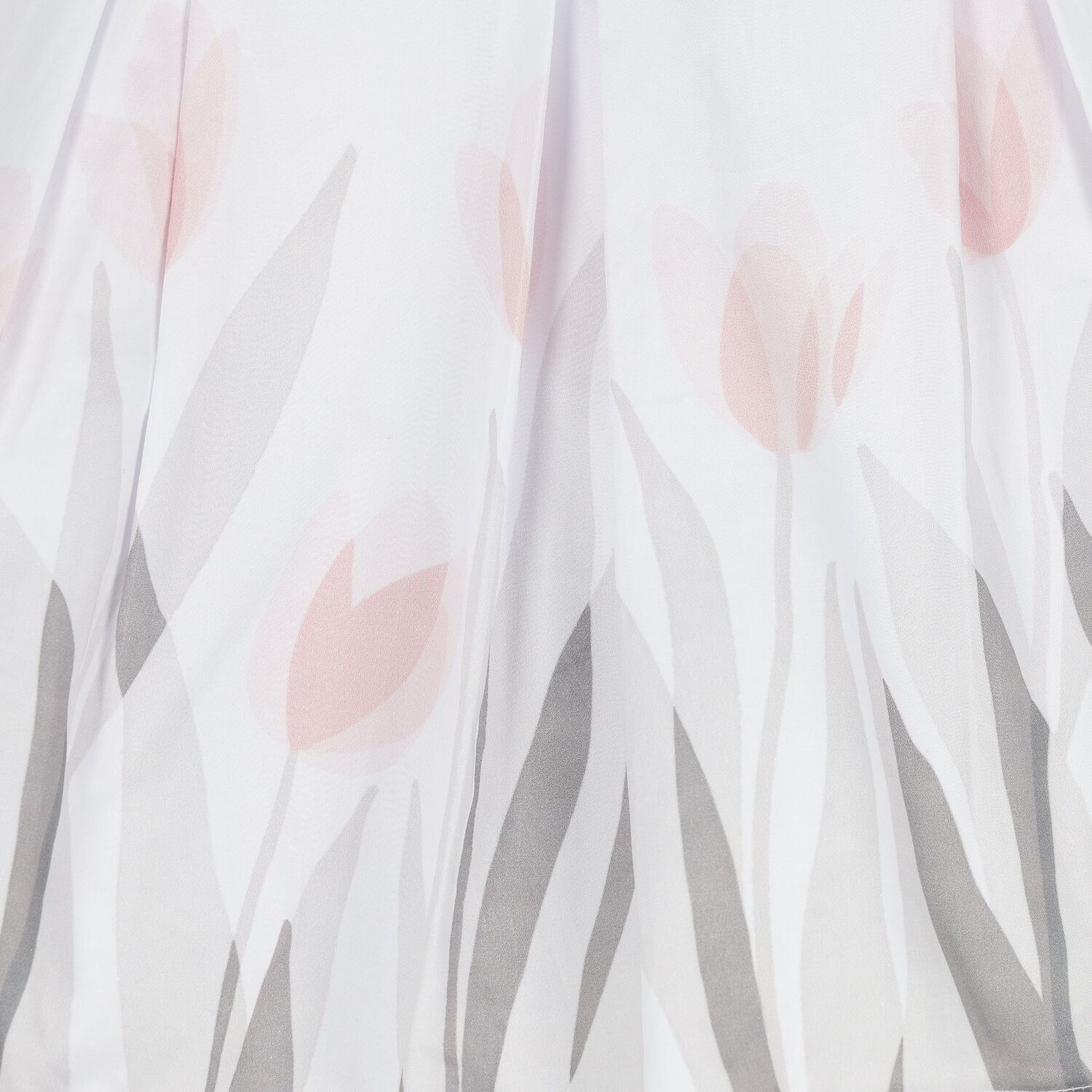 Girls White Floral Dress, 1, hi-res