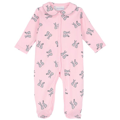 Baby Girls Pink Bunny Babygrow