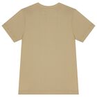 Boys Beige Logo T-Shirt, 2, hi-res