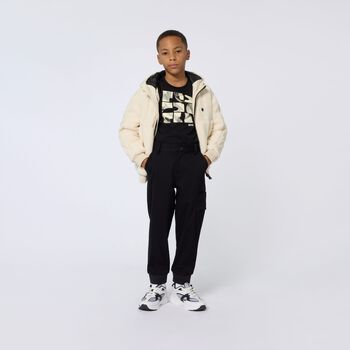 Boys Black Logo Trousers