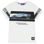 تيشيرت اولاد بالشعار باللون الابيض , 1, hi-res