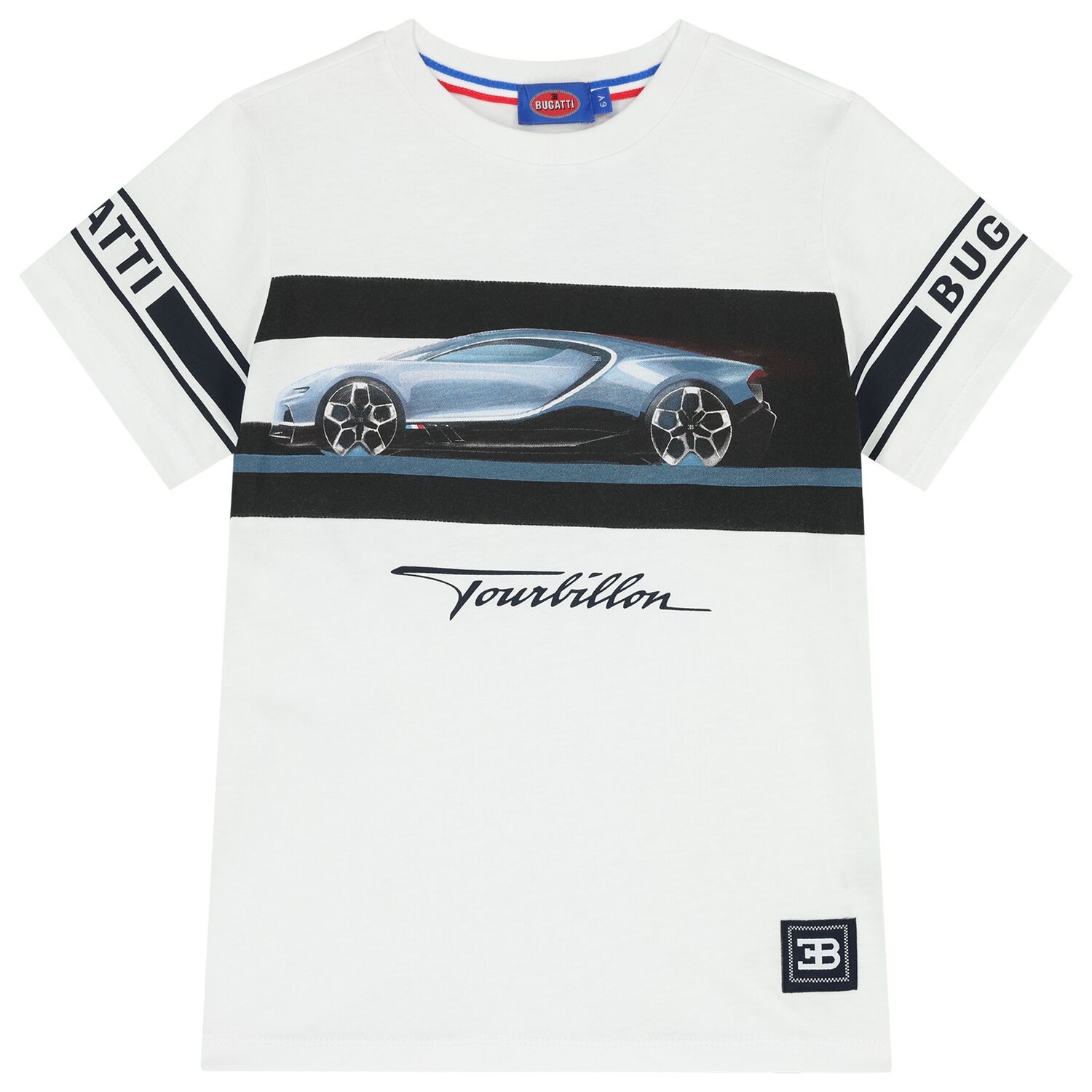 تيشيرت اولاد بالشعار باللون الابيض , 1, hi-res