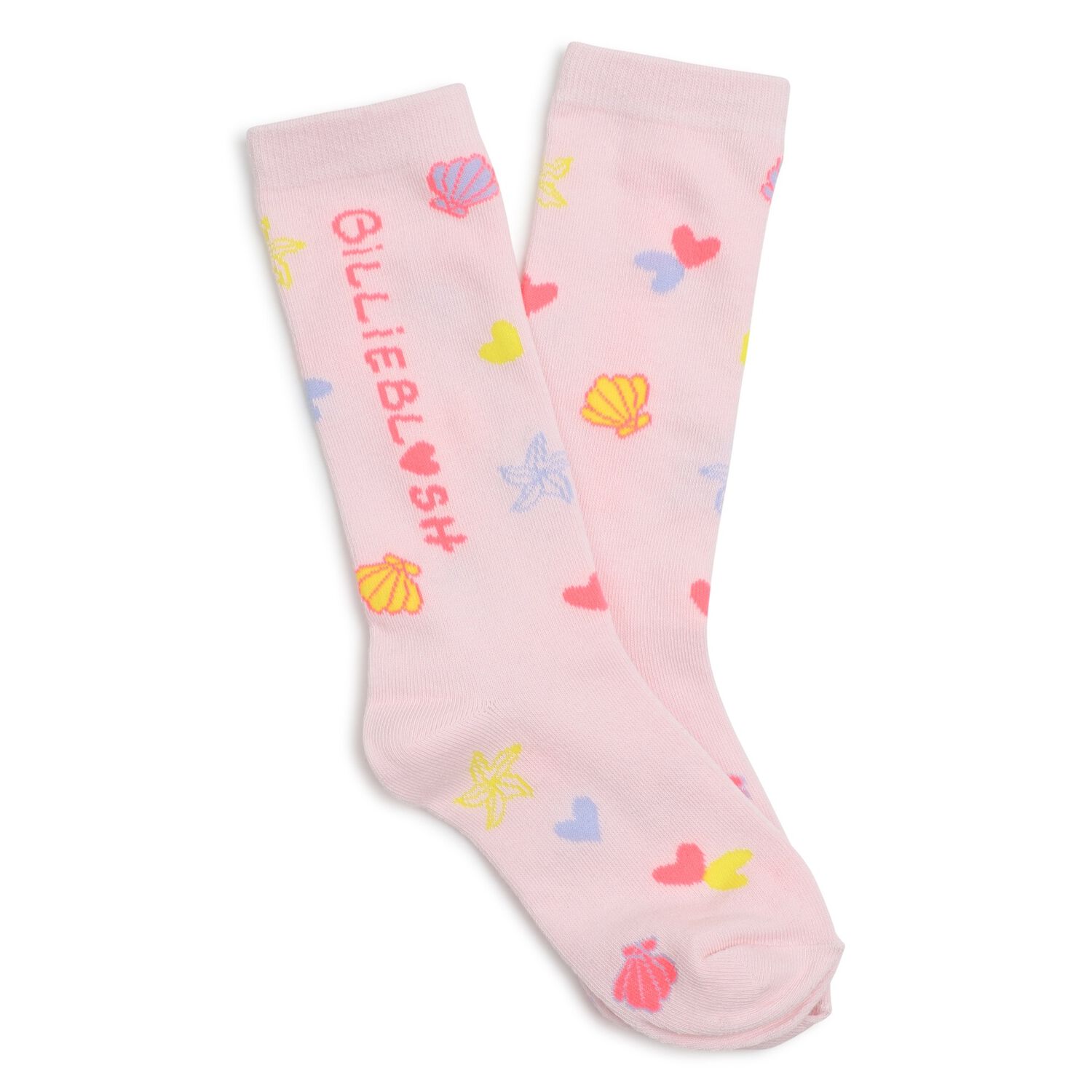 Girls Pink Logo Socks, 1, hi-res