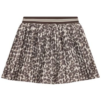 Girls Beige & Ivory Pleated Skirt