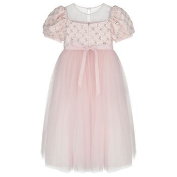 Girls Pink Sequin Tulle Dress